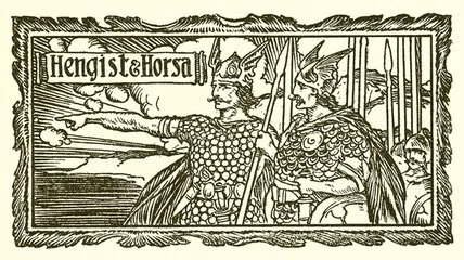 Hengist and Horsa arrive in Kent historical image 1