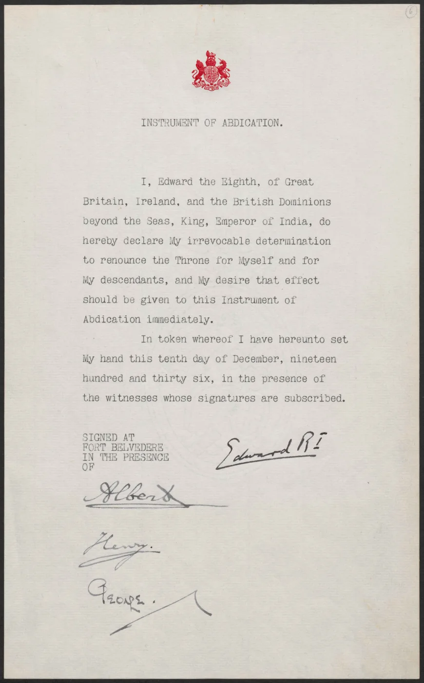 Edward VIII abdicates historical image 1